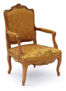 A Louis XV style fauteuil, 19th century