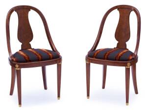 A set of twelve Biedermeier elm tube dining chairs late 19th/early 20th century