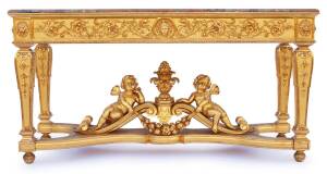 A Napoleon III style giltwood console table, French circa 1850
