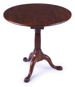 A George III tilt-top circular wine table, circa 1800