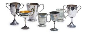 A collection of various Yacht racing trophies
