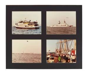 Terry Morlan Two panels, each with four photographs of America's Cup18 x 23.5 cm (each image)