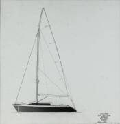 HALF TON YACHT "PLUM CRAZY": Miller & Adams/Ben Lexcen original plans, drawings & blueprints, c1971-83, set of 10 drafting film, graph paper & blueprint sheets.