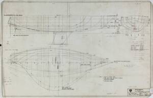 DON ST.CLAIR BROWN'S "ANTICIPATION": Miller & Whitworth original plans, drawings & blueprints, 1974-75, set of 11 drafting film, blueprint & graph paper sheets.