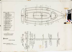 SWINGER: Miller & Whitworth original plans, drawings & blueprints, set of 3 drafting film & blueprint sheets.