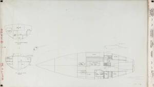 "APOLLO II": Miller & Whitworth/Ben Lexcen original plans, drawings & blueprints, 1974-78, set of 4 drafting film & graph paper sheets.