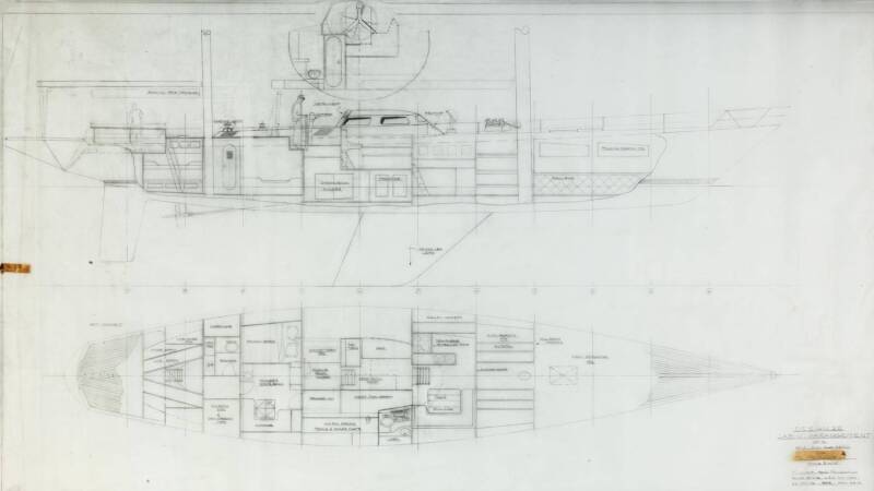 MILLER & VALENTIJN DESIGN 25: Miller & Valentijn original plans, drawings & blueprints, c1976, set of 2 drafting film sheets.