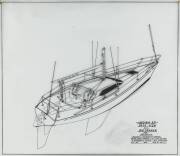 THREE-QUARTER TONNER "DESIGN 27": Miller & Valentijn original plans, drawings & blueprints, c1976, set of 4 drafting film sheets.