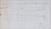 12' SAILING DINGHY: Ben Lexcen original plans, drawings & blueprints, set of 4 drafting film & graph paper sheets