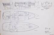 REVOLUTION 36: Ben Lexcen original plans, drawings & blueprints, 1979-80, set of 20 drafting film & graph paper sheets.
