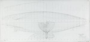 ALAN BOND'S INTERNATIONAL 12 METRE: Ben Lexcen original plans, drawings & blueprints, one drafting film sheet.