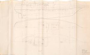 73' 4" PASSENGER BOAT: Ben Lexcen original plans, drawings & blueprints, 1980, set of 10 drafting film, blueprint & graph paper sheets.