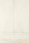 78' SLOOP: Ben Lexcen original plans, drawings & blueprints, one drafting film sheet, signed by Ben Lexcen.