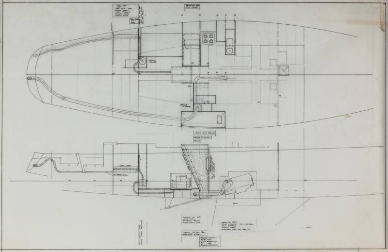 JACK ROOKLYN'S MAXI "APOLLO": Ben Lexcen original plans, drawings & blueprints, c1980-82, set of 30 drafting film & graph paper sheets.