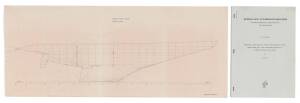 NETHERLANDS SHIP MODEL BASIN - TANK TEST DATA: Group with report "Numerical Simulation of the Lifting Potential Flow About Some Hull-Keel Configurations for a 12-Metre Class Sailing Yacht" by J.W.Sloof; various plans, some with manuscript corrections; Sik