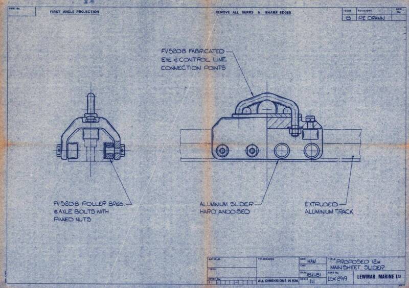 AUSTRALIA II PLANS - WINCHES: File with 10 plans/blueprints by Lewmar Marine Ltd & Ben Lexcen.