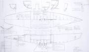 5.5 YACHT FOR AL (ALAN BOND): Ben Lexcen original plans, drawings & blueprints, 1983, set of 4 graph paper sheets.