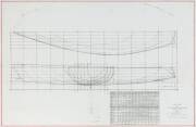 LEO JAMISON'S 50' "BLACK SHEEP": Ben Lexcen original plans, drawings & blueprints, 1983, set of 10 graph paper & drafting film sheets.