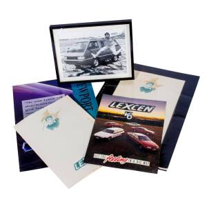 TOYOTA: Collection including photographs including Ben's "Toyota - 'Oh what a feeling' leap", brochures for Toyota Lexcen; press clippings; Toyota jackets (2).