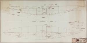 "AUSTRALIA III" KA 9: Ben Lexcen original plans, drawings & blueprints, c1984-87, set of 6 drafting film sheets.