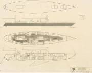 M&W 80 FOOT KETCH MAXI: Miller & Whitworth original plans, drawings & blueprints, 1974, set of 5 drafting film & blueprint sheets. - 2