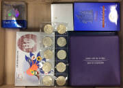 Australia 1966 round 50c x10, 1998 'Masterpieces in Silver - Coins of the Twentieth Century' (no card outer), 2001 $1 (1oz) Millennium Coin, 'Centenary of Federation' Six Coin Proof Set, State Proof Coin Set and $5 Proof Finale Coin (#1710), also United K