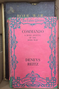 LITERATURE: BOER WAR, 'A Yeoman's Letters' Corp P.T. Ross (1901) 186pp hardbound, 'Commando - A Boer Journal of the Boer War' Deneys Reitz (1933) 328pp h/b with d/j, 'Boer War Memories' Lieut-Colonel F.A.B. Daly C.B. (1933) 47pp h/b (cover damage). 