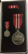 MEDALS: AUSTRALIA, 2001 Anniversary of National Service Medal and 2006 Australian Defence Medal (Official) awarded to '4710175 W E SWANN' both cased with miniatures. (2 + 2 miniatures)