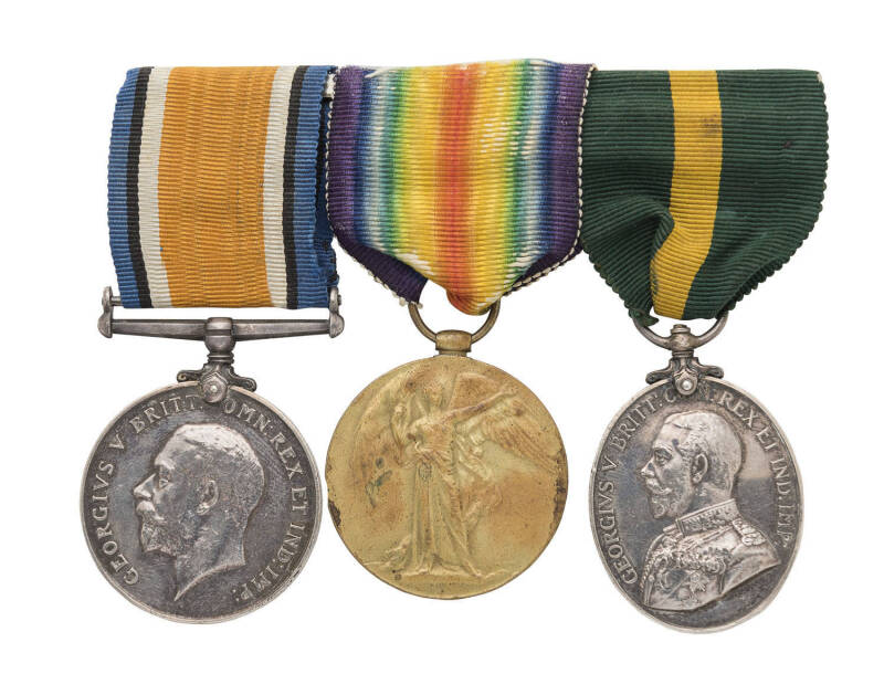 MEDALS: GREAT BRITAIN,  BWM, Victory and Territorial Force Efficiency Medal, MY #234, impressed '47 SJT B.R. SMEDLEY. 7/NOTTS: & DERBY: REGt'.