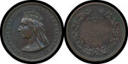 MEDALLIONS: AUSTRALIA: 1891-92 Tasmanian International Exhibition bronze medal (32mm), Carlisle #1891-2/4, rev. 'AWARDED / TO / THOS WEBB & SONS Ltd / FOR / ARTISTIC WHITE CHINA' within wreath, rim knock otherwise EF.