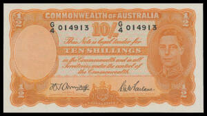 TEN SHILLINGS: 10/- orange Armitage/McFarlane McDonald #21 R #13, serial 'G/4 014913', Unc , Cat $1000.