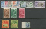 British Commonwealth range with GB Wedding £1; Ascension Jubilee set, KGVI 3d SG 42 + Perf 13 2/6d 5/- & 10/-; Bahamas 1954 Pictorials; Falkland Dependencies Ships 10/- & £1; Gambia 1938-46 & 1953-59 sets; Jamaica KGVI £1; New Zealand QEII 2/6d to 10/-; T - 2