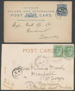 Handy Pacific Islands covers including Fiji commercial airmail to Australia with Royal Visit 3d strip of 4, Australia Used in PNG 1948 Department of the Army cover to USA at 7&frac12;d rate & 1951 from Lutheran Mission at Wabag to USA with 1/6d black, PNG 1963 a - 4