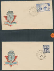 Carton with eight albums of Australian Territories FDCs, and Australian Aerogrammes & PSEs. (100s)