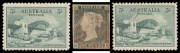 Oddments including 5/- Bridge x2 (one mint with aged gum & one CTO without gum) & a faded but presentable "Penny Black", & a few others, condition variable.
 (22)
