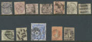 Small stockbook of bits n pieces including Australia First Wmk Large 'OS' 3d to 6d, Third Wmk &pound;1 brown & blue (reperforated) & Bicoloured Postage Dues 3d to 10/- CTO, Great Britain 1883-84 9d with 'GOVT/PARCELS' Overprint & 1/- plus 10/- ultramarine, plus - 3