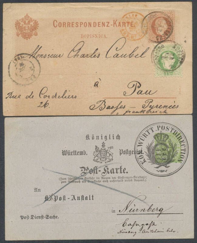 Mostly 1890s array of Postal Stationery (largely Postal Cards) from many countries including India & States, mostly unused plus 'SPECIMEN' items from British Bechuanaland & New Zealand, some useful used content including Japan Singapore & Finland all to