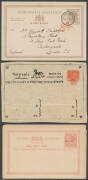 Mostly 1890s array of Postal Stationery (largely Postal Cards) from many countries including India & States, mostly unused plus 'SPECIMEN' items from British Bechuanaland & New Zealand, some useful used content including Japan Singapore & Finland all to - 2