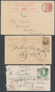 Mostly 1890s array of Postal Stationery (largely Postal Cards) from many countries including India & States, mostly unused plus 'SPECIMEN' items from British Bechuanaland & New Zealand, some useful used content including Japan Singapore & Finland all to - 3