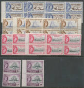 BRITISH WEST INDIES: British Honduras 1968 Pictorials to $5 x10 sets; Bermuda; British Guiana; Virgin Islands 1962 to '70c' on $1.20, 1966 to '$3' on $2.80, 1964 to $4.80; Caymans 1974 Pictorials to $2 x3; Dominica; Grenada 1951 DLR 50c x20, $1.50 x20 & - 2