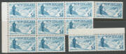 NEW ZEALAND: 1952-70 Accumulation with sheets, part-sheets, miniature sheets, sets, booklets etc. including 1953 3/- 5/- & 10/- (2), 1960 Pictorials 1/9d bistre-brown SG 218 block of 17 &10/- steel-blue x11, Health M/Ss with duplicates and CTO, Life Insur - 2