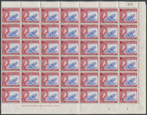 PITCAIRN ISLANDS: 1957-74 part-sheets and large blocks including 1957 Definitives 2/6d SG 38 x70 and CTO block of 10, 1967 Decimal Currency Surcharges, 1969 Pictorials, plus duplicate M/Ss with 1974 Seashells (200+), 1975 Mailboats etc, Cat &pound;2000+. (100s)