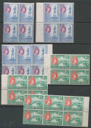 SINGAPORE: 1955-72 with large blocks, noted 1955-59 Pictorials 1c to 50c in part-sheets $1 x14 $2 x14 $5 x35, 1971 Satellite SG 160-164 x14 sets, Paintings SG 165-170 x5 sets, Cat £3200++. (100s) - 3