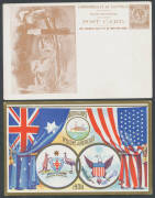 BIRDS: Australian group including 1928 Kookaburra M/S x2 (**, & with Exhibition cds in red), Letter Cards Fullface 1d & Sideface 1&frac12;d both with view "ZOO ADELAIDE" (flamingoes), BCOF set *; NSW stamps & Postal Stationery including unused 1d Fleet Card; Sou - 2