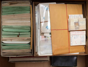 Large carton containing Australia with some used KGV 1d greens, late pre-decimals in envelopes and mint decimal blocks; then QEII Norfolk Is to 1974; AAT, PNG; Nauru; and Christmas Is etc. (100s)