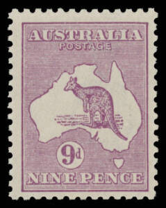 9d violet with the Watermark Inverted BW #27a, unmounted, Cat $375 (mounted) but unpriced unmounted. Advertised retail "POR".