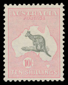 10/- grey & pink, very well centred, unmounted, Cat $3000. Advertised retail "POR".