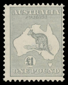 &pound;1 grey, unmounted, Cat $2500.