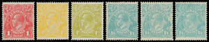 Series complete as per Seven Seas hingeless pages but no 'OS' issues, generally well centred, most are unmounted including Single Wmk 1d red Dies II & III, 4d lemon & 1/4d, and SMult 1/4d both, the 4&frac12;d Die II CTO with full o.g. (tonespot). (64)