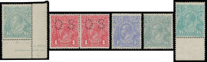 Untidy selection with mint including Single Wmk 1d Rough Paper Dies II-I Pair punctured 'OS', 1d Die III x2, 4d orange x4, 4d lemon, 4d blue x3 (one a superb example with the Watermark Inverted **), 4d olive (**), 5d x2 & 1/4d part-Mullett Imprint single 